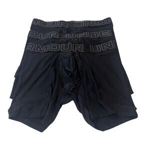 M3-56 UNDER ARMOUR Men's Underwear 6" Boxer Briefs 3-PACK Black Medium